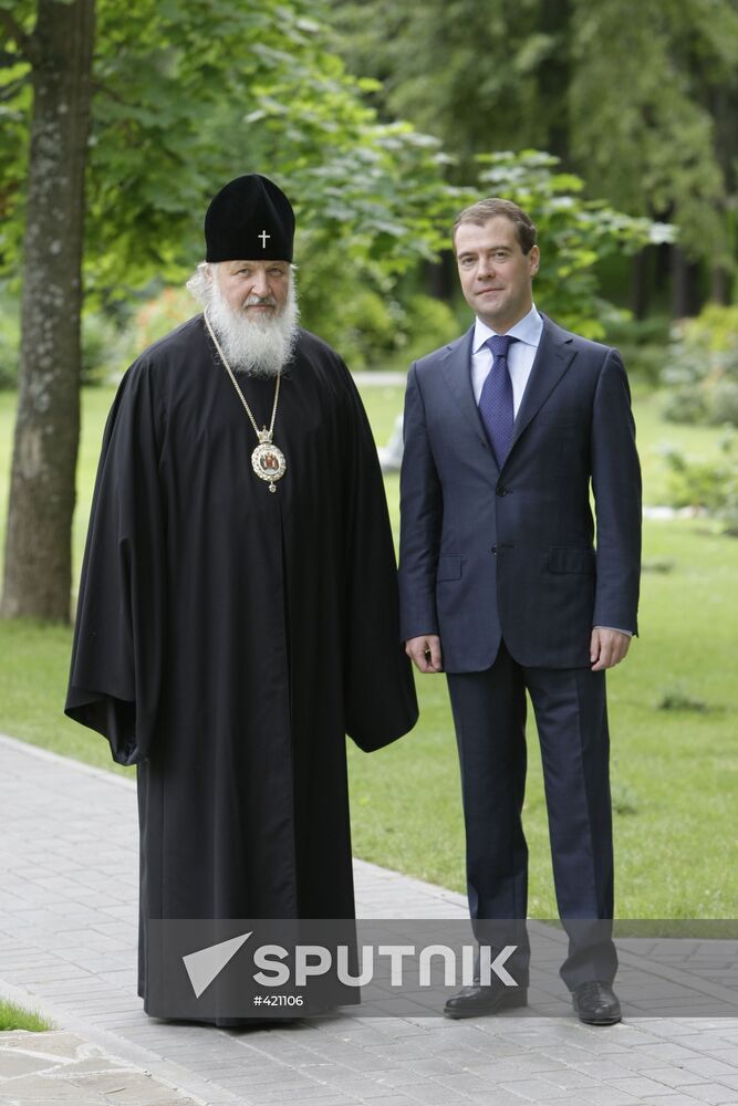 Russian President Dmitry Medvedev, Patriarch Kirill