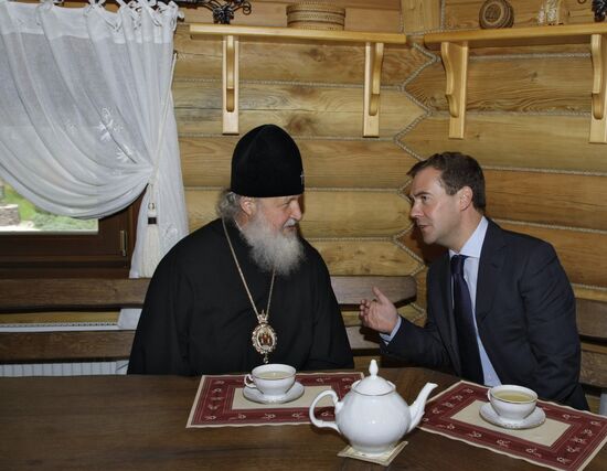 Russian President Dmitry Medvedev, Patriarch Kirill