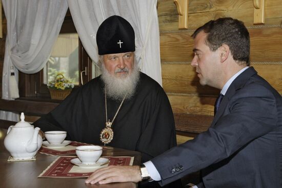 Russian President Dmitry Medvedev, Patriarch Kirill