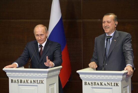 Vladimir Putin, Recep Tayyip Erdoğan give news conference