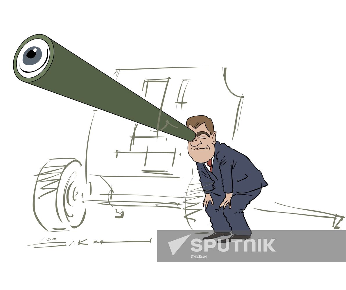 The president, howitzer, and tactical exercise