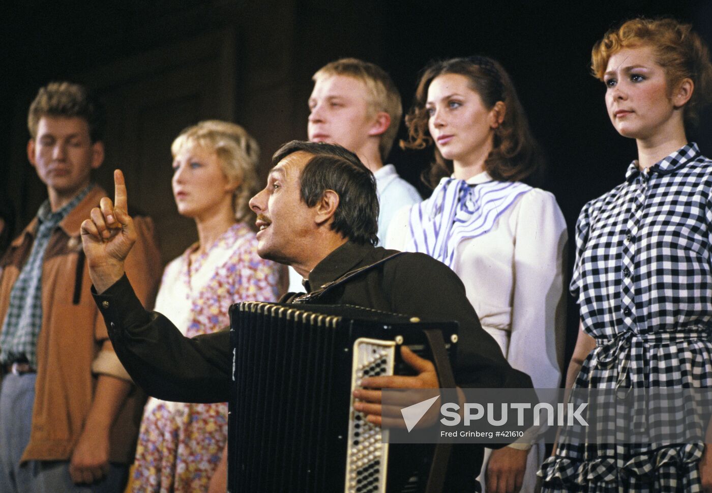 Actors perform in play "Tomorrow Was the War"