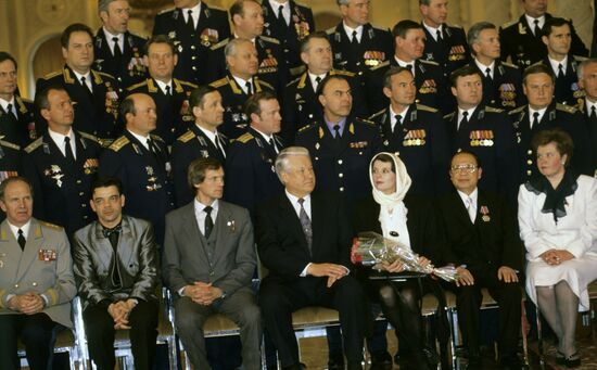 Russian President Boris Yeltsin at Kremlin