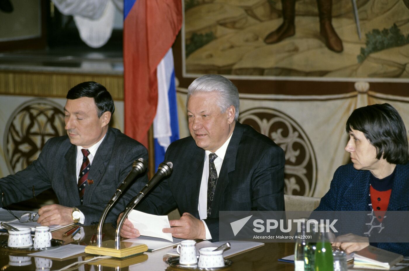 Russian President Boris Yeltsin at Kremlin