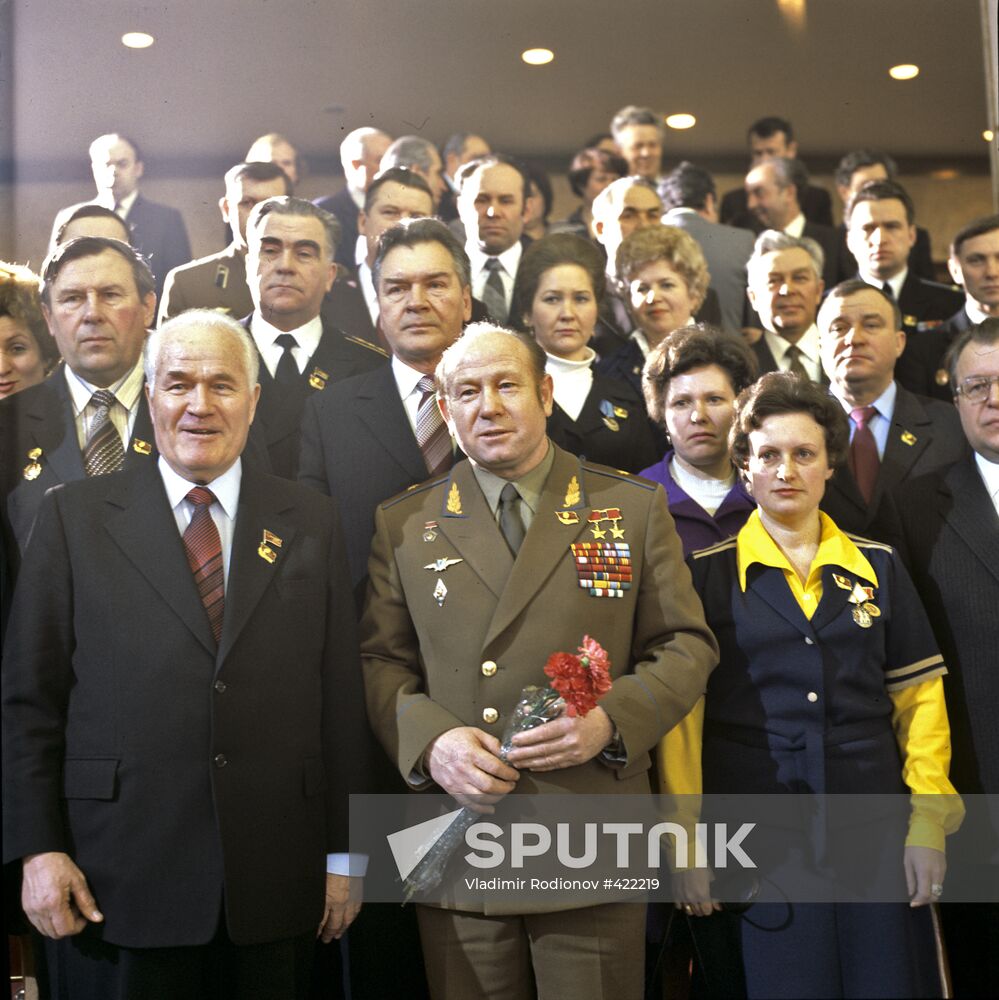 Cosmonaut Alexei Leonov attends 26th CPSU Congress