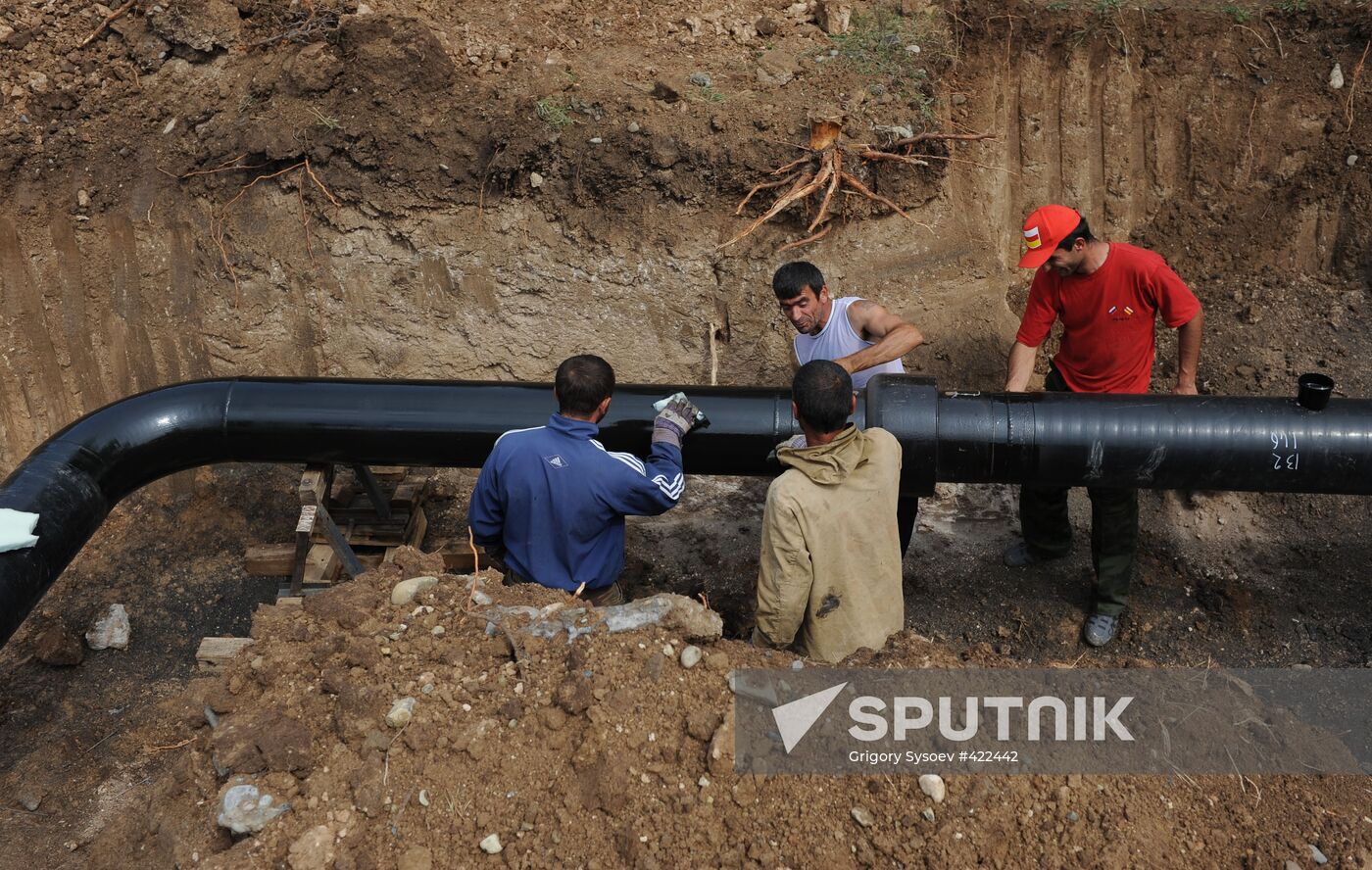 Dzuarikau-Tskhinvali gas pipeline construction