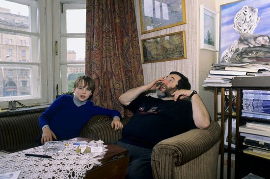 Film director Pavel Lungin and his son Anton