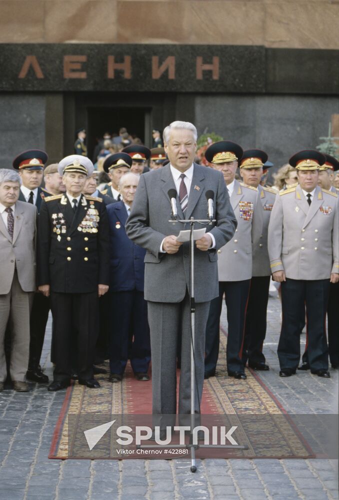 Chairman of Supreme Soviet of RSFSR Boris Yeltsin