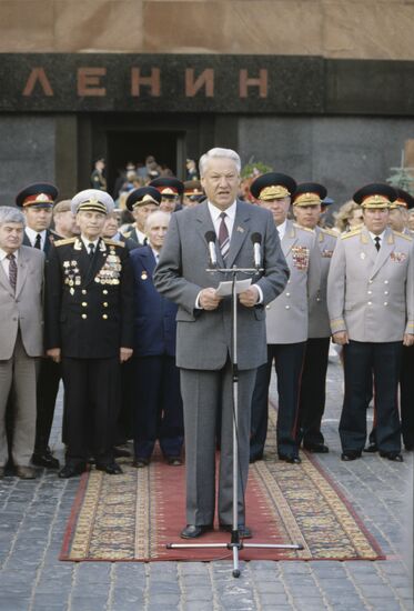 Chairman of Supreme Soviet of RSFSR Boris Yeltsin