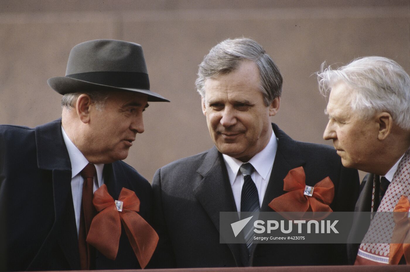 Mikhail Gorbachev, Nikolai Ryzhkov, Yegor Ligachyov