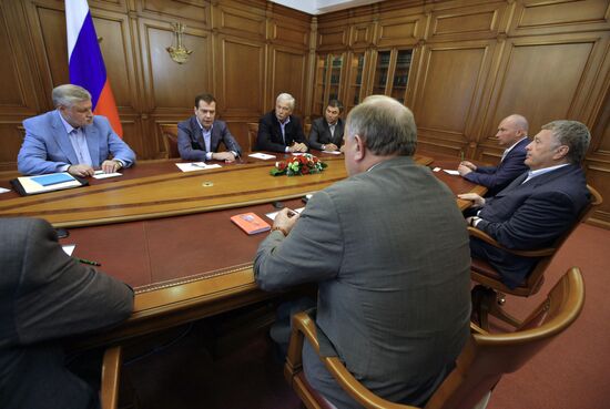 Dmitry Medvedev meets with heads of political parties