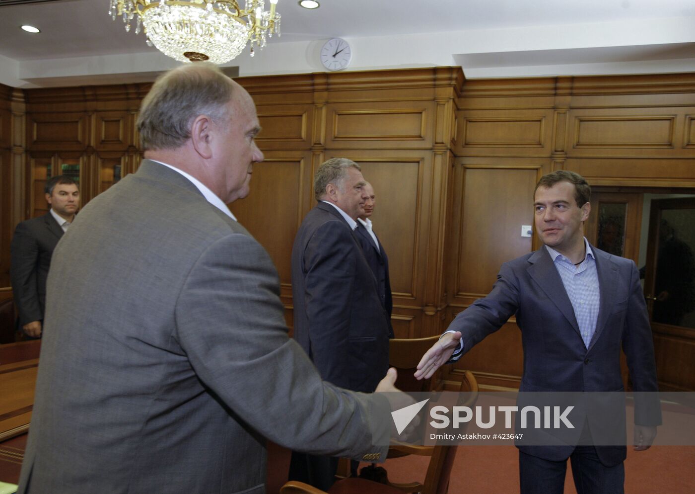 Dmitry Medvedev meets with heads of political parties