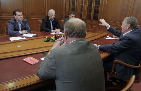 Dmitry Medvedev meets with heads of political parties