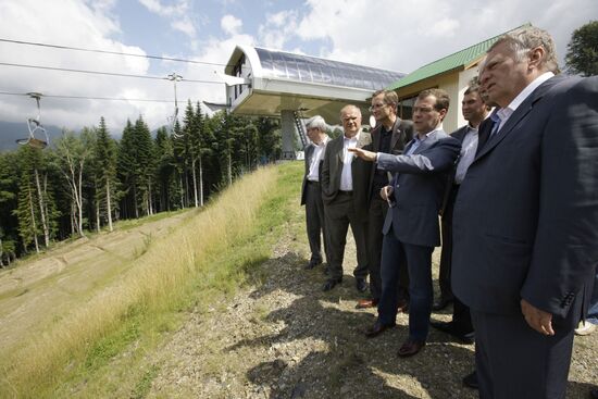 Dmitry Medvedev, political party heads visit Krasnaya Polyana