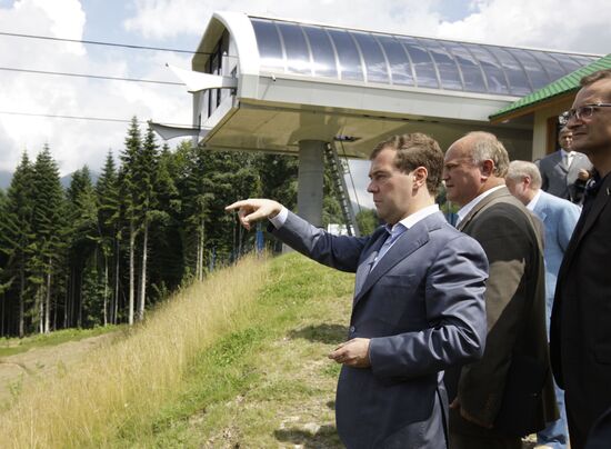 Dmitry Medvedev, political party heads visit Krasnaya Polyana