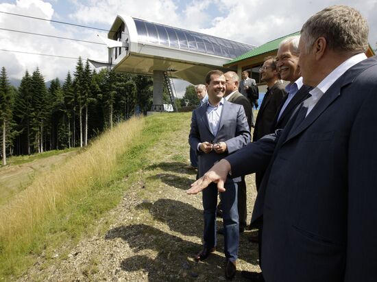 Dmitry Medvedev, political party heads visit Krasnaya Polyana