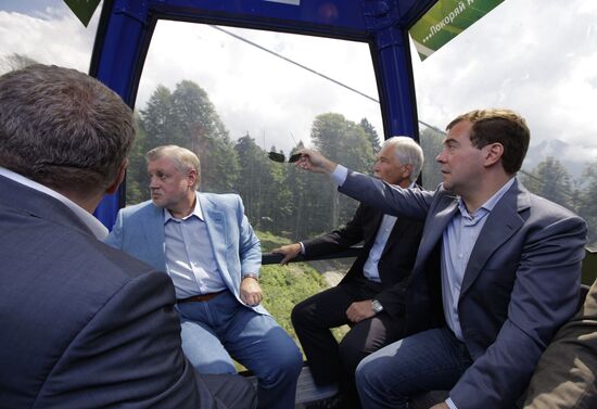 Dmitry Medvedev, Russian political leaders in Krasnaya Polyana