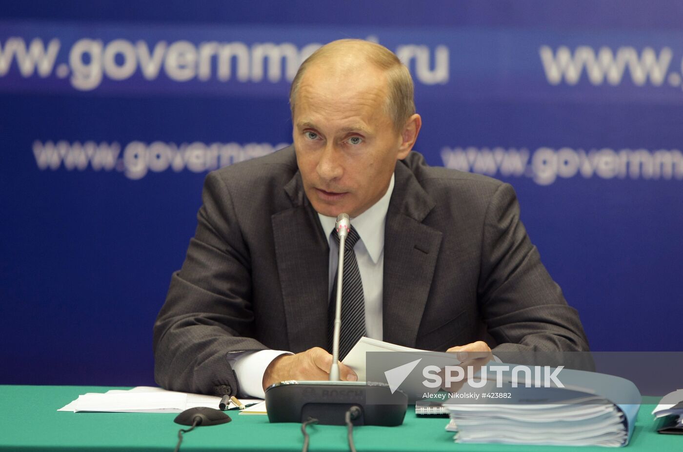 Vladimir Putin. Government commission in session in Kislovodsk