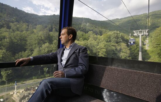 Dmitry Medvedev visits Krasnaya Polyana ski resort