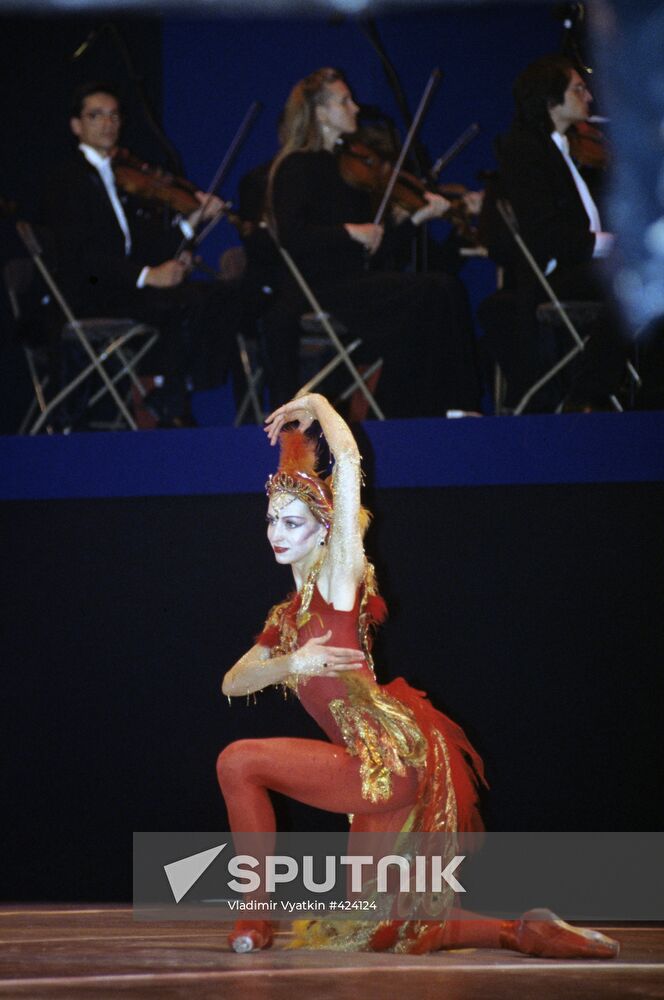 Ilze Liepa performing on stage