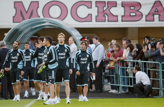 Open training session of Argentina national football team