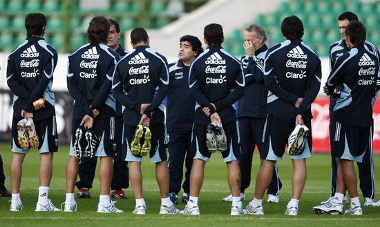 Open training session of Argentina national football team
