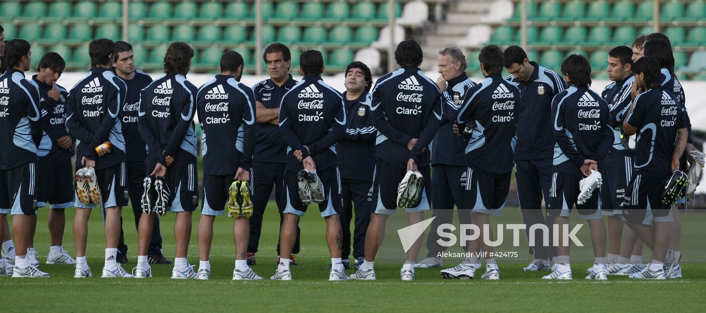 Open training session of Argentina national football team