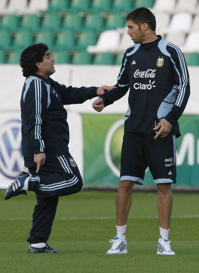 Open training session of Argentina national football team