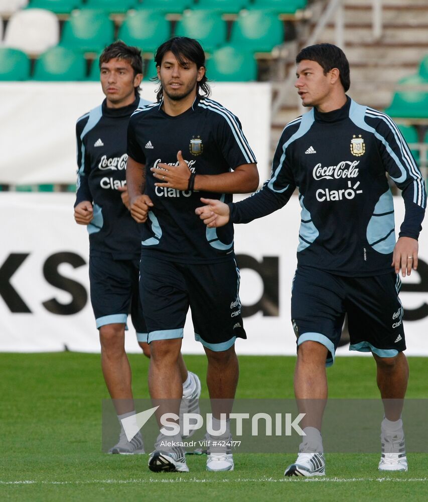 Open training session of Argentina national football team