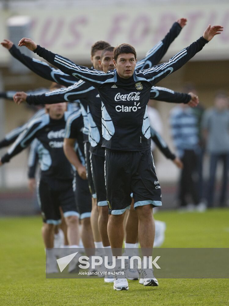 Open training session of Argentina national football team