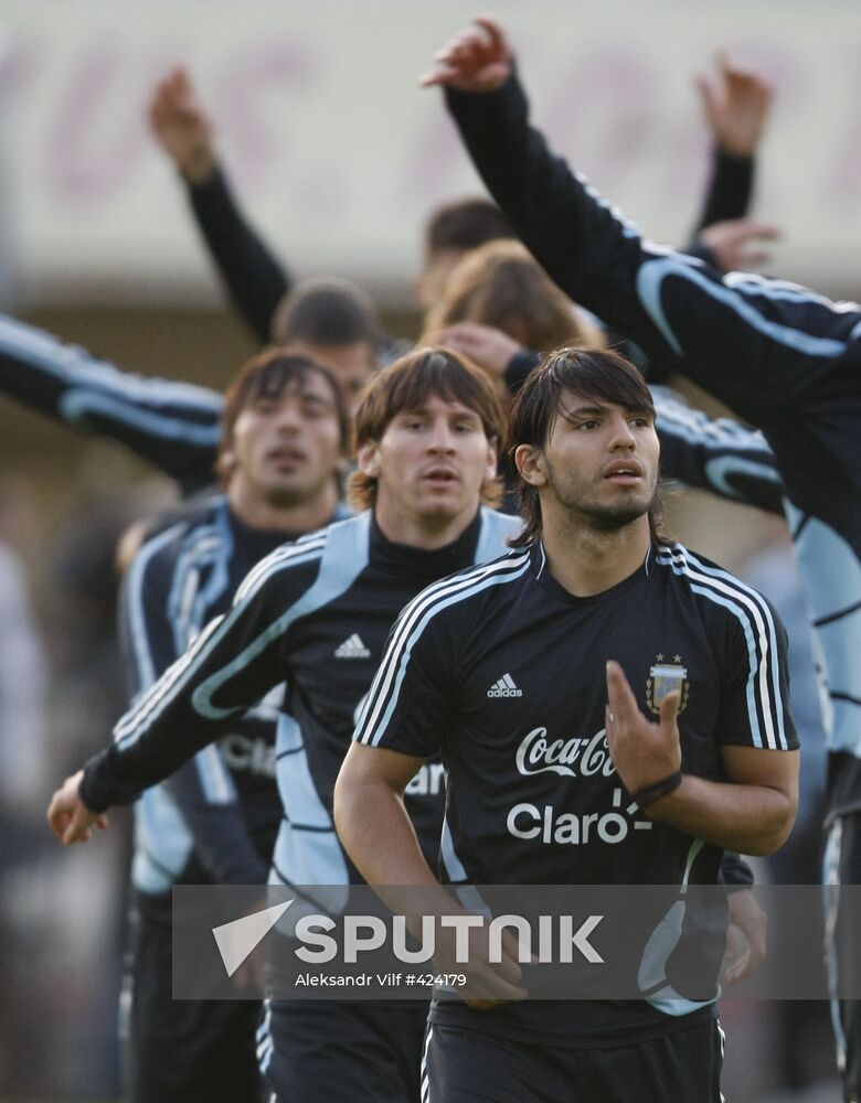 Open training session of Argentina national football team