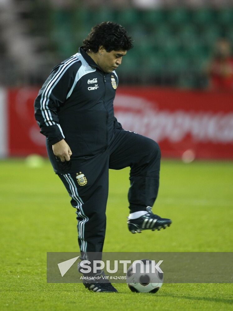 Open training session of Argentina national football team