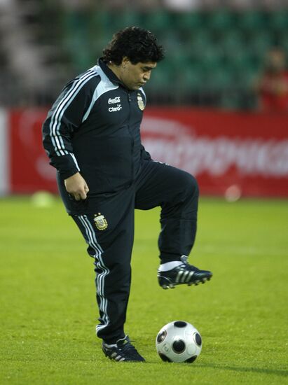 Open training session of Argentina national football team