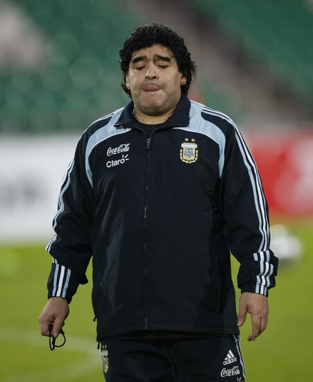 Head coach of Argentina national team Diego Maradona