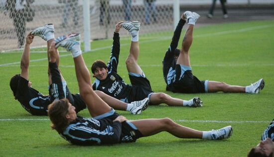 Open training session of Argentina national football team