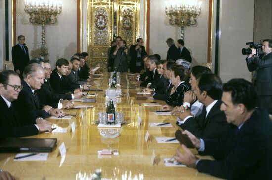 Spanish parliamentary delegation visiting USSR