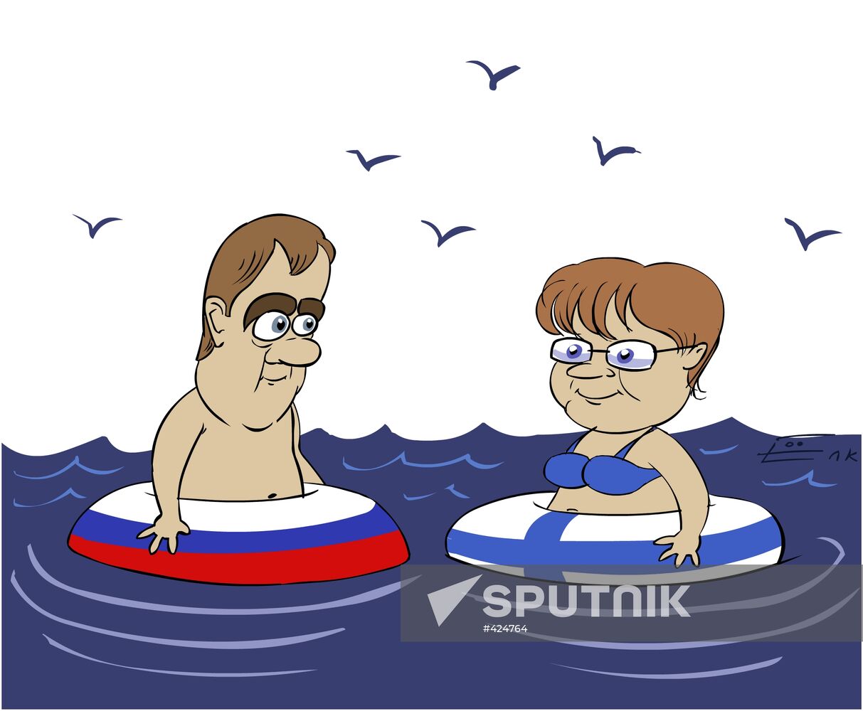 Halonen invited Medvedeb to swim in the sea