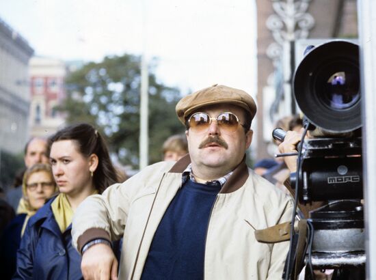 Alexander Kalyagin on movie set