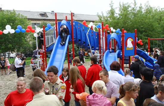 Playground for children in Krasnoyarsk