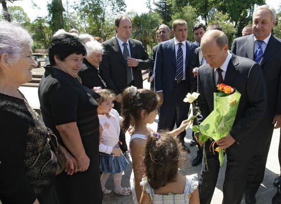 Prime Minister Vladimir Putin visits Abkhazia