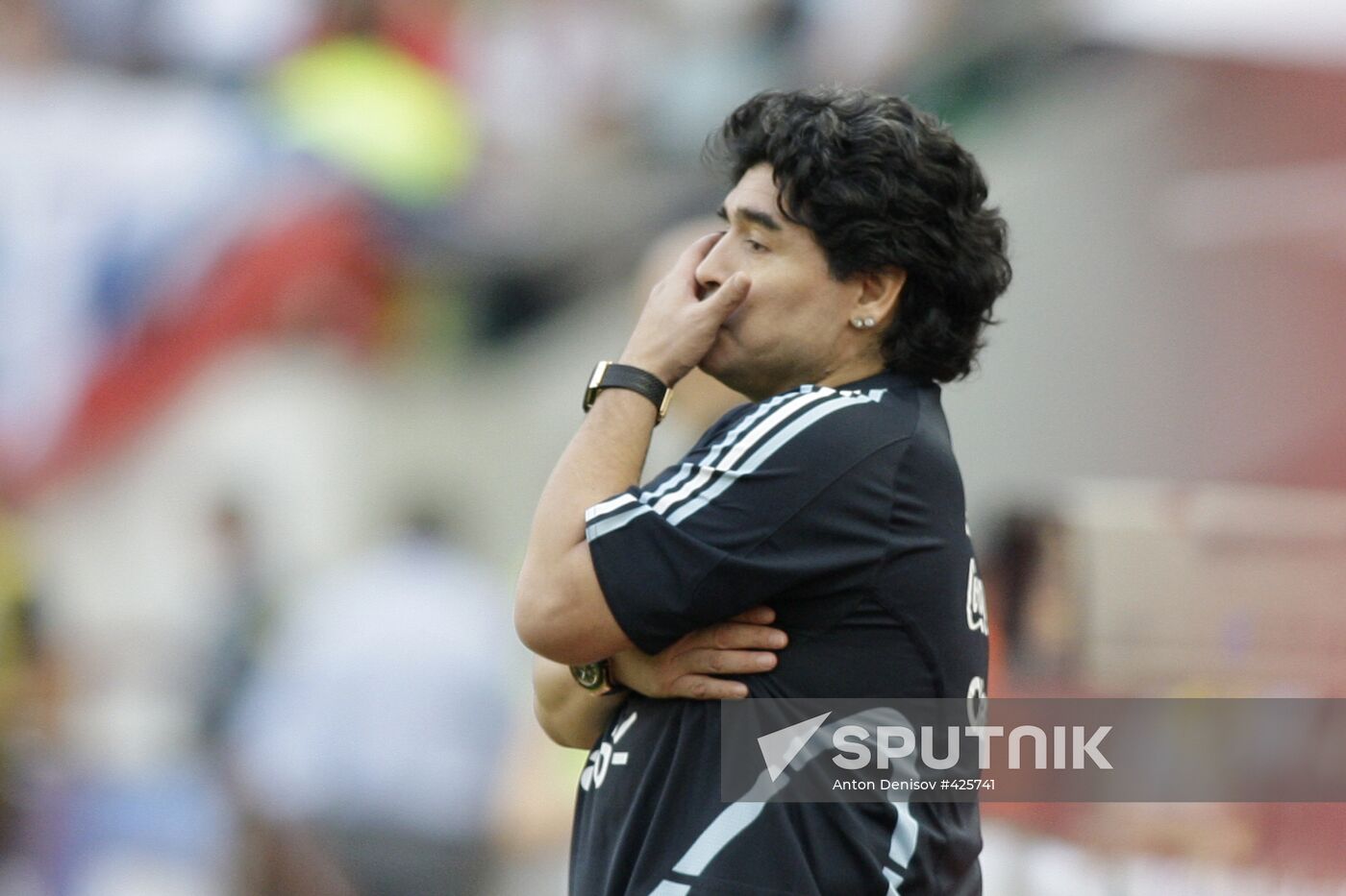 Argentina's head coach Diego Maradona