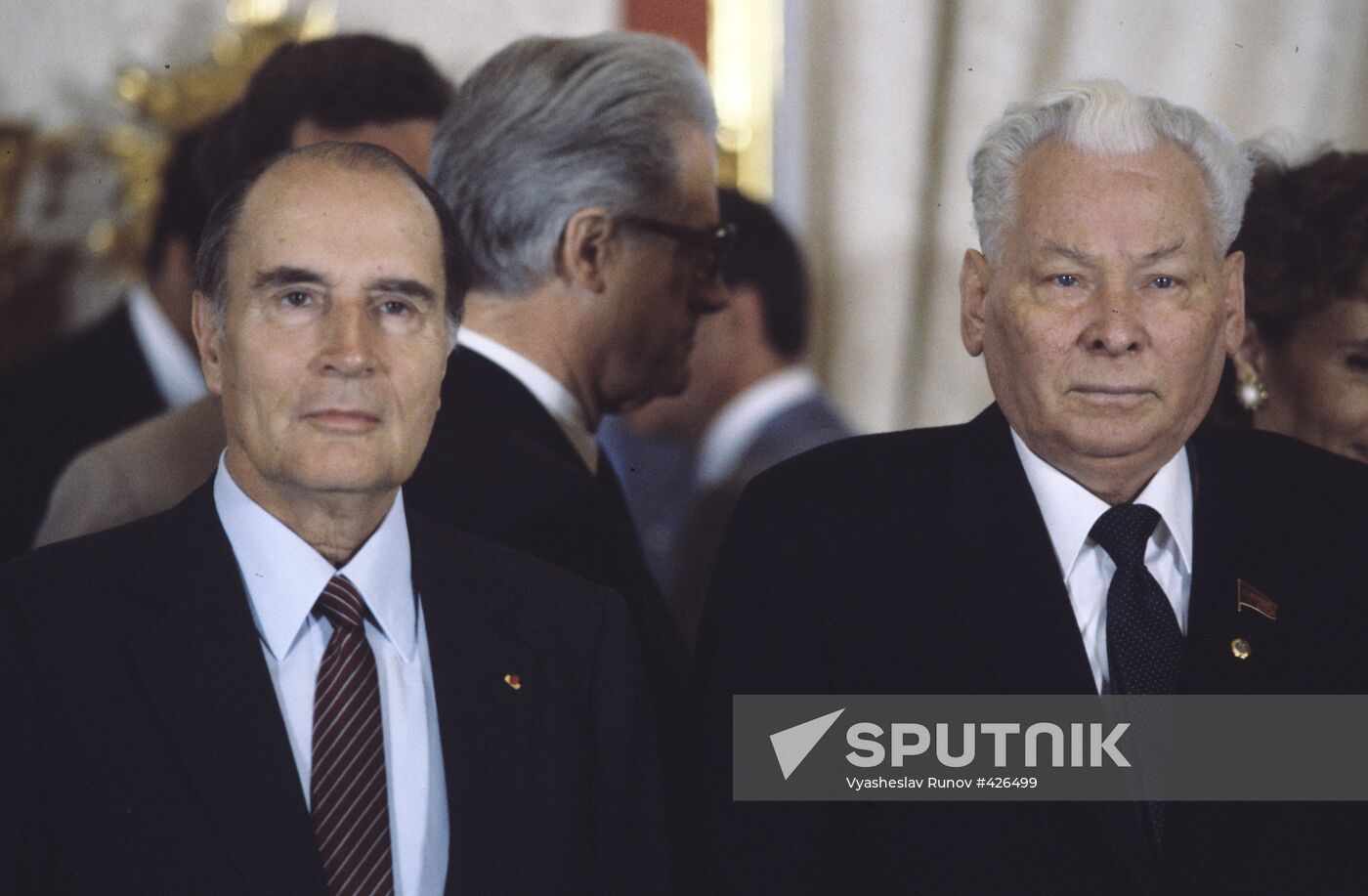 Konstantin Chernenko and François Mitterrand
