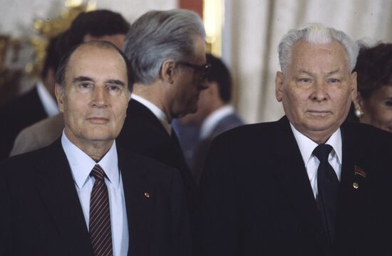 Konstantin Chernenko and François Mitterrand