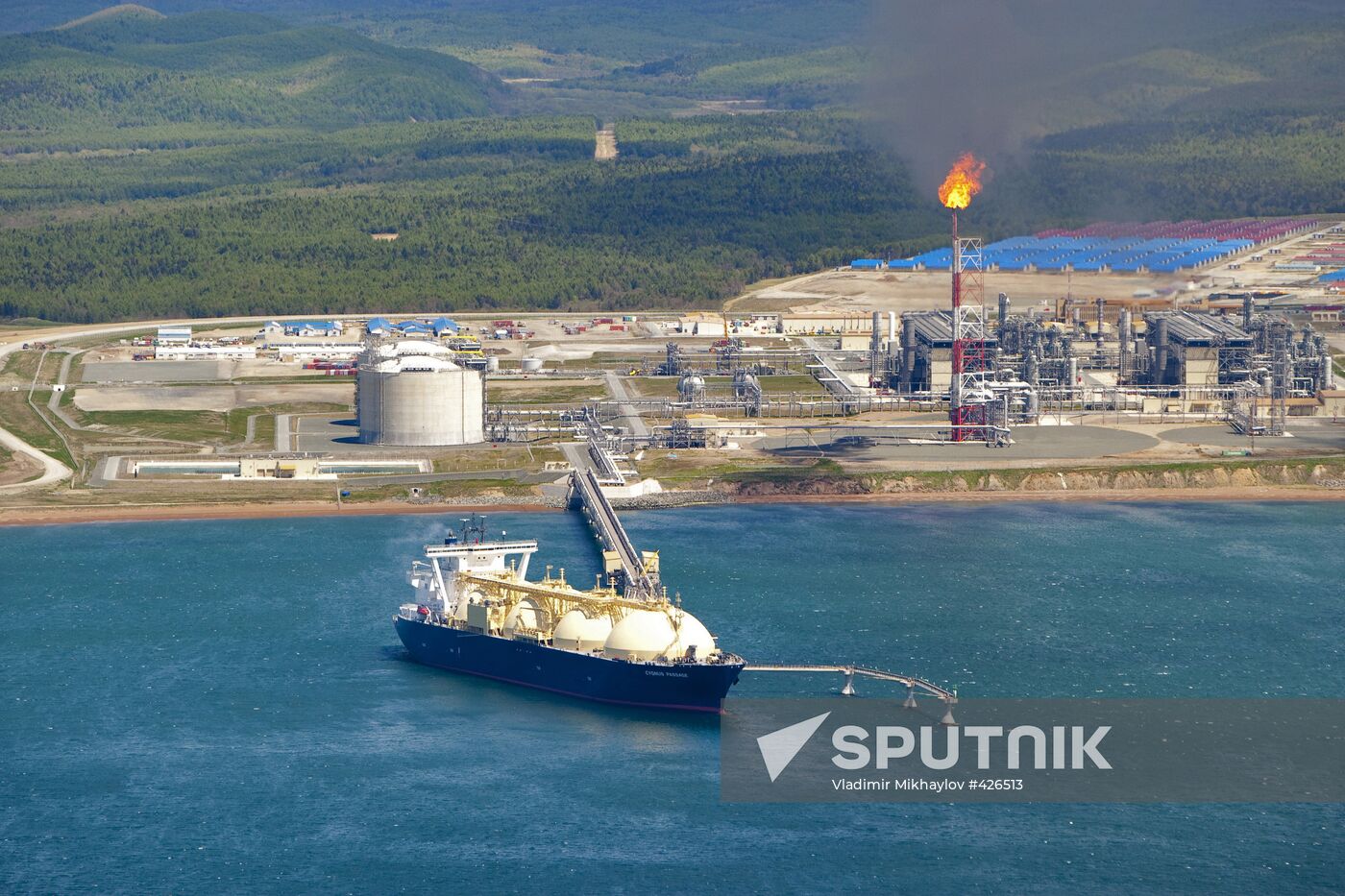 First liquified natural gas (LNG) facility on Sakhalin Island