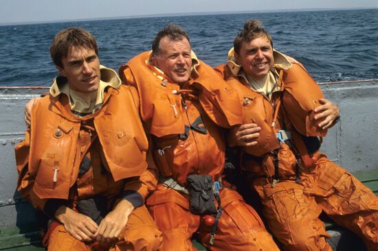 Alexander Volkov, Jean-Loup Chrétien, Sergey Krikalyov