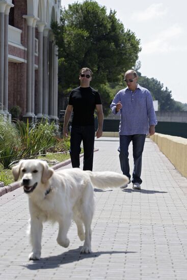 Dmitry Medvedev and Vladimir Putin hold working meeting in Sochi