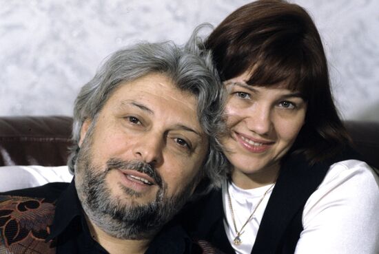 Composer Vyacheslav Dobrynin with his spouse