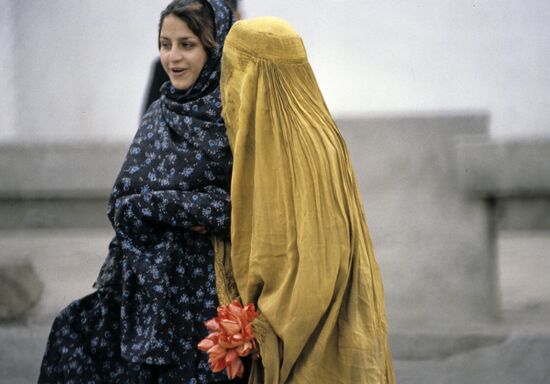 Girls in a street of Kabul