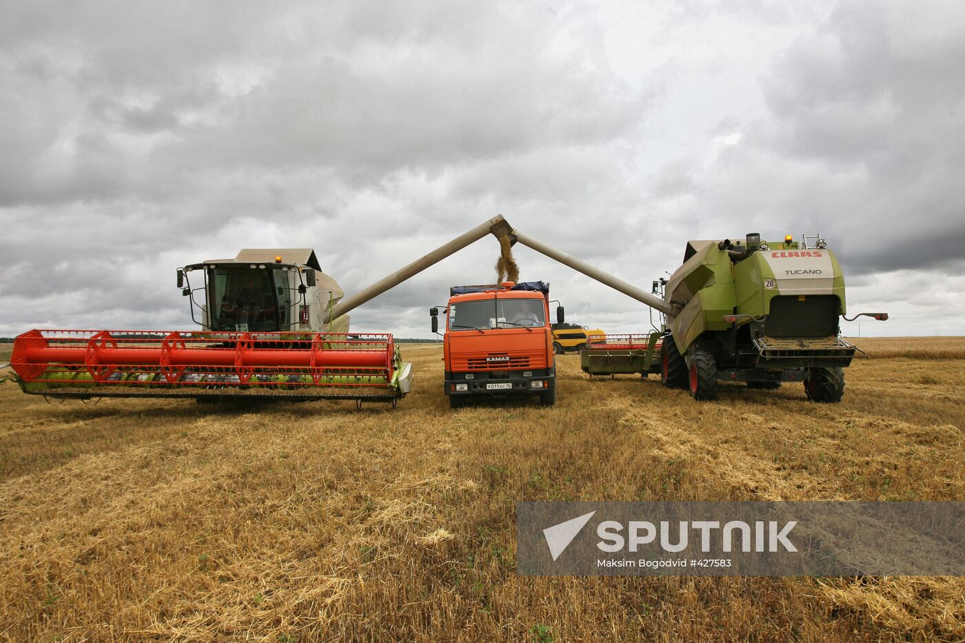 Harvesting crops in Tatarstan
