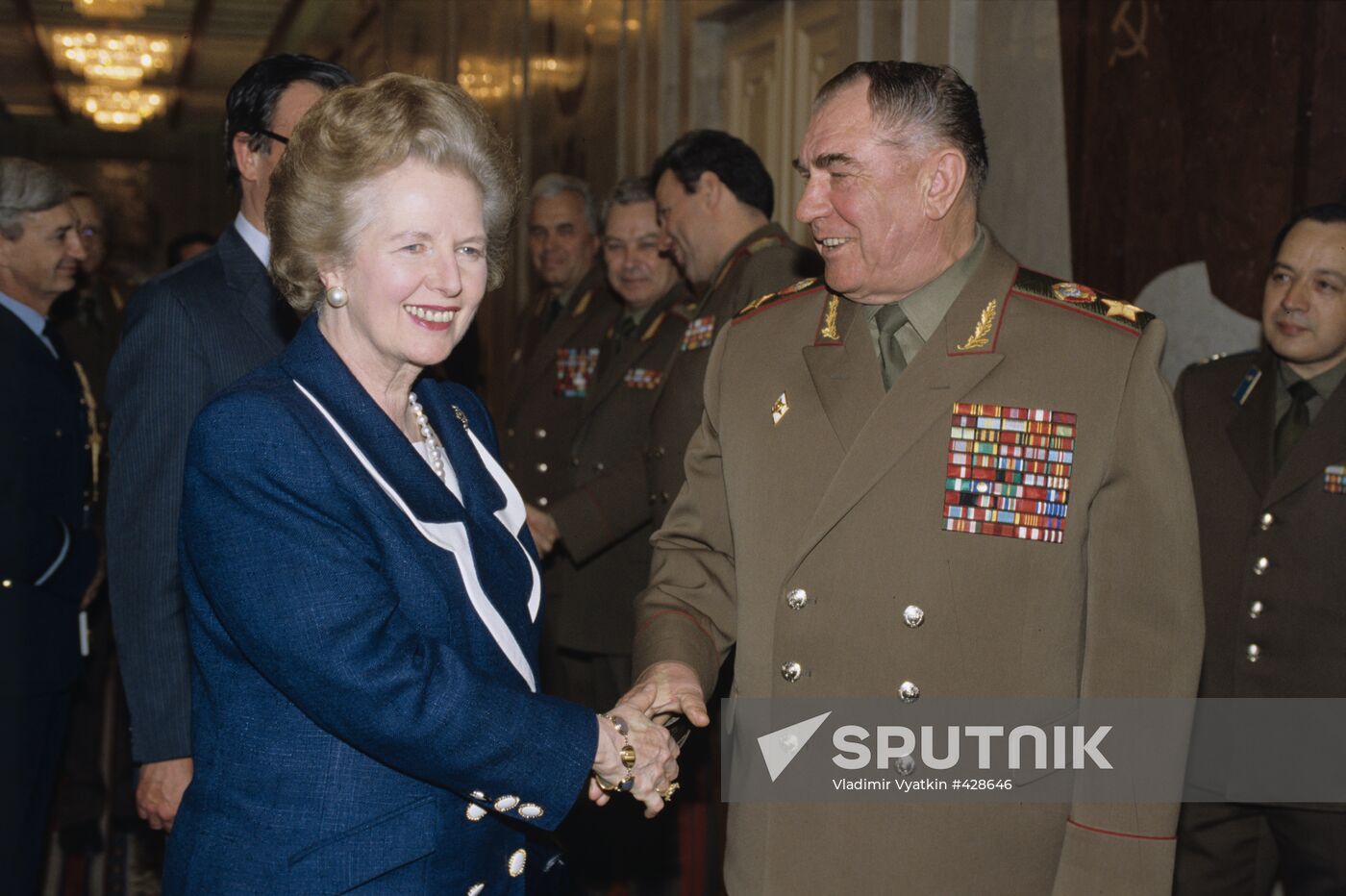 Dmitry Yazov and Margaret Thatcher